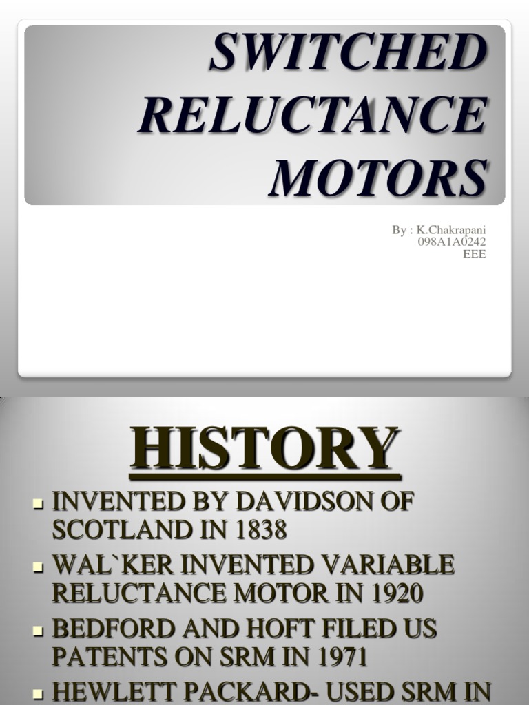Switched Reluctance Motor (SRM) | PDF | Electromagnetism | Electrical ...