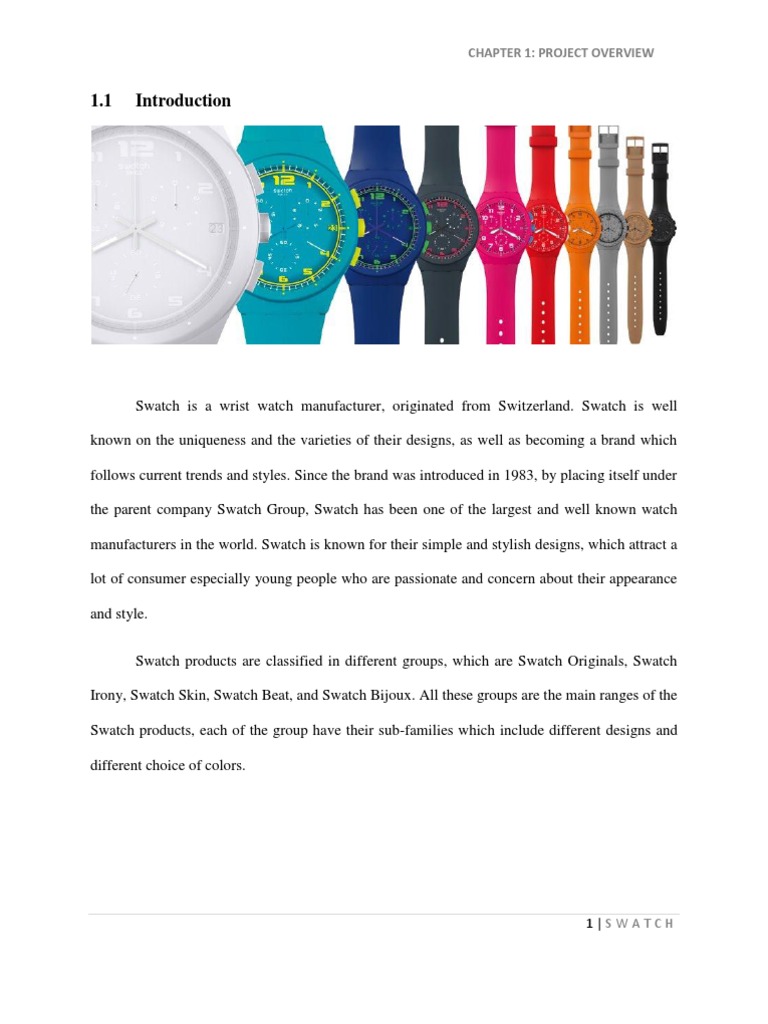 Chapter 1: Project Overview | PDF | Fashion | Watch