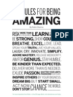 The rules for being amazing