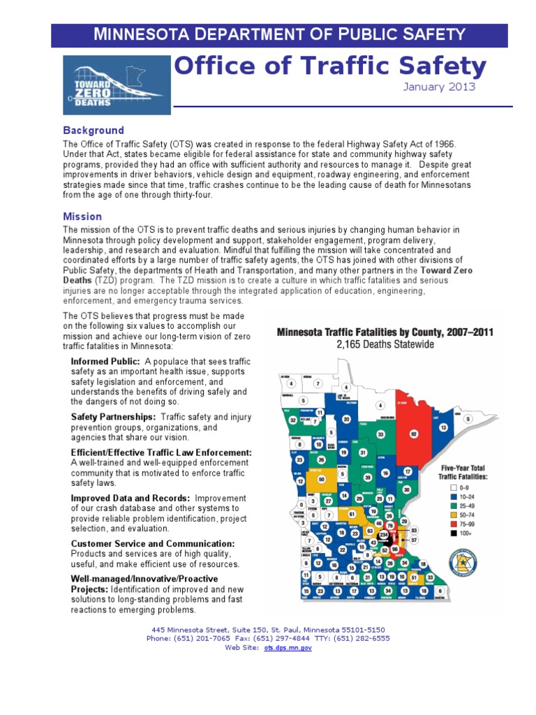 Office of Traffic Safety Fact Sheet | PDF | Road Traffic Safety ...