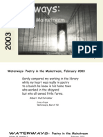 Waterways: Poetry in The Mainstream Vol. 24 No. 2