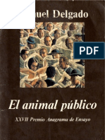 (Manuel Delgado) El Animal Publico Hacia Una Antr