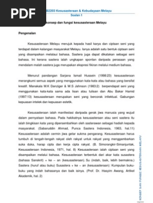 Konsep Dan Fungsi Kesusasteraan Melayu