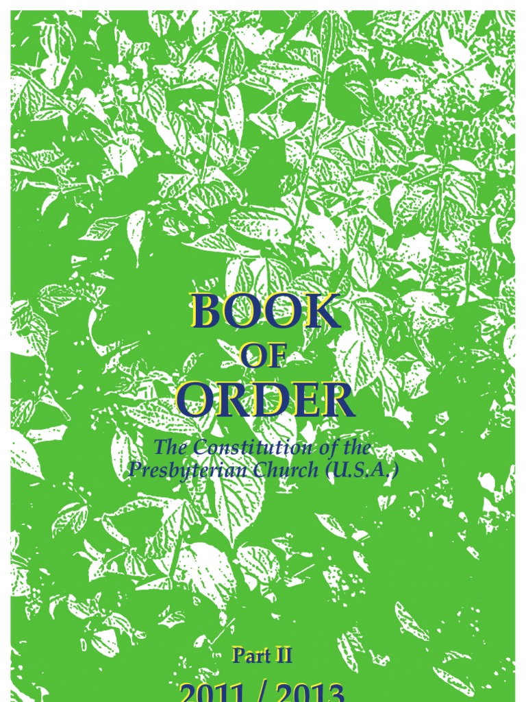 PCUSA Book of Order 20112013 PDF Elder (Christianity) Minister