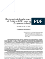 RITE (ITE) - Reglamento de Instalaciones Térmicas en Edificios
