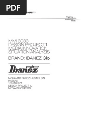 Situation Analysis - Ibanez Gio
