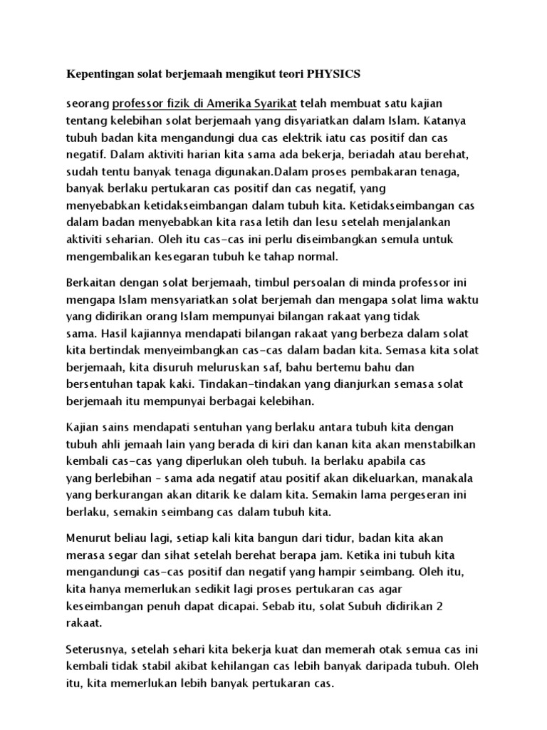 Solat Subuh Ada Berapa Rakaat