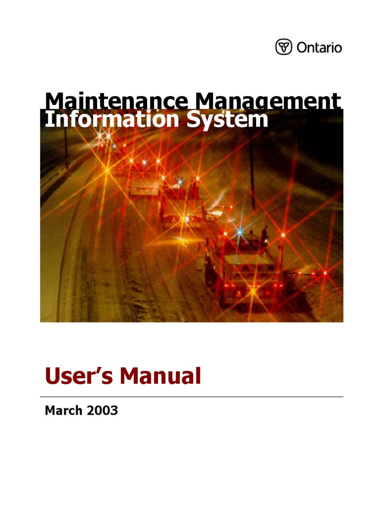 Maintenance Management 2 User Manual | PDF