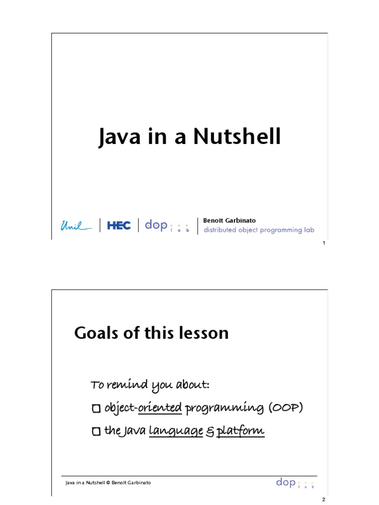 Java in A Nutshell | PDF | Inheritance (Object Oriented Programming ...