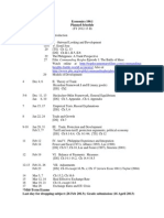 Econ 190.1 Planned Schedule (SY 2012-13 II