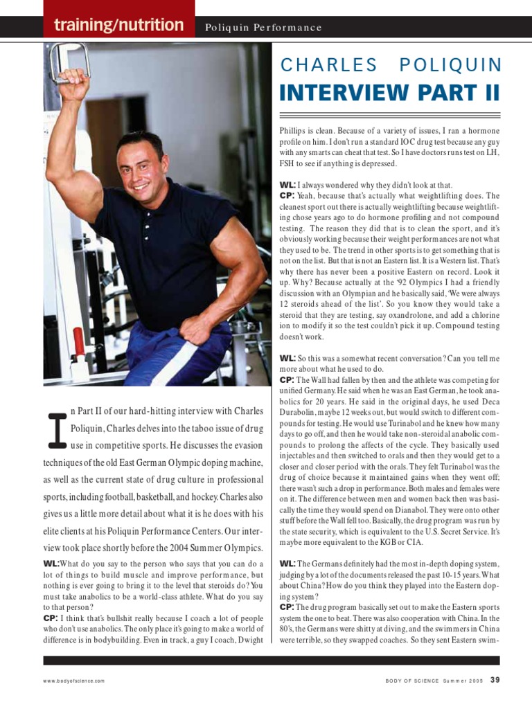 fish oil and l carnitine charles poliquin Poliquin on Doping in Sports | PDF | Dieting