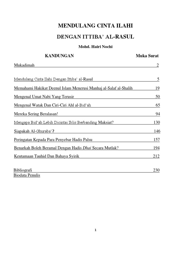 Mendulang Cinta Ilahi Dengan Ittiba Al Rasul Pdf
