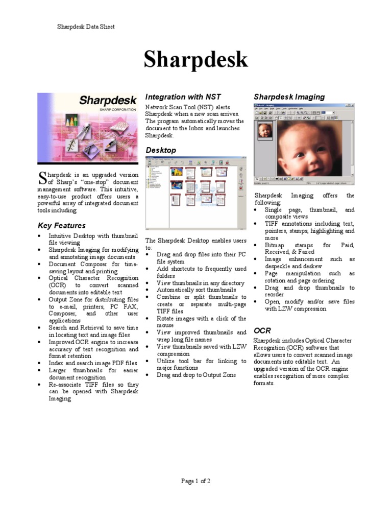 Sharpdesk Data Sheet | Download Free PDF | Search Engine Indexing ...