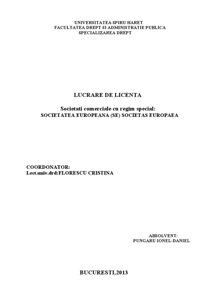 Plan de Licenta | PDF