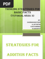 Thinking Strategies For Basic Facts (: Tutorial Week 3)