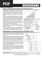 Installation Instructions For Hydrant M-575