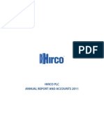 Hirco PLC Annual Report and Accounts 2011