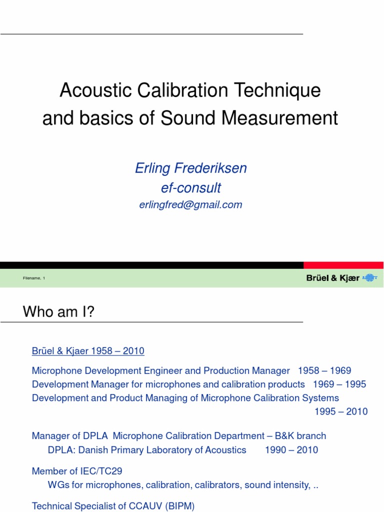 Basics of Acoustic Measurement Microphone Sound