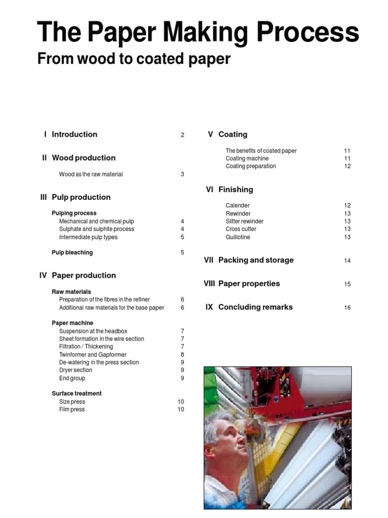 Paper Making Process in Paper Industry PDF Pulp (Paper) Paper