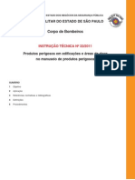 Produtos perigosos em edificações e áreas de risco