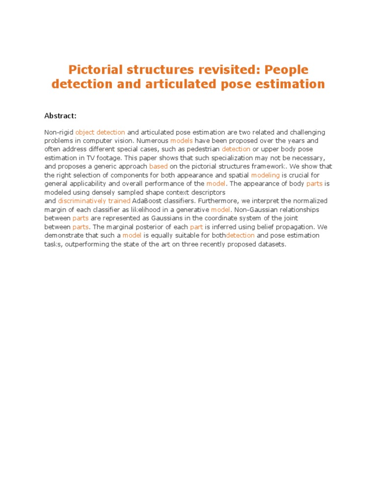 Pictorial Structures Revisited: People Detection and Articulated Pose ...