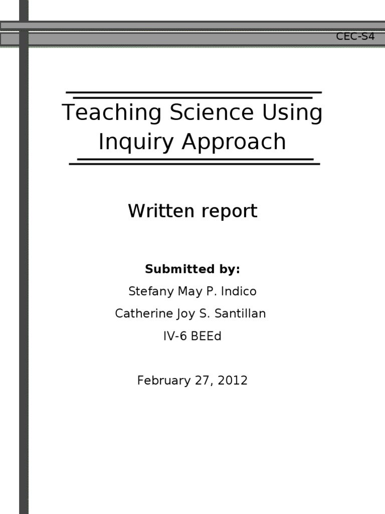Teaching Science Using Inquiry Approach | PDF | Inquiry | Inquiry Based ...