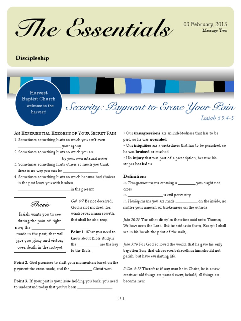 Discipleship Essentials | PDF | Disciple (Christianity) | Sin