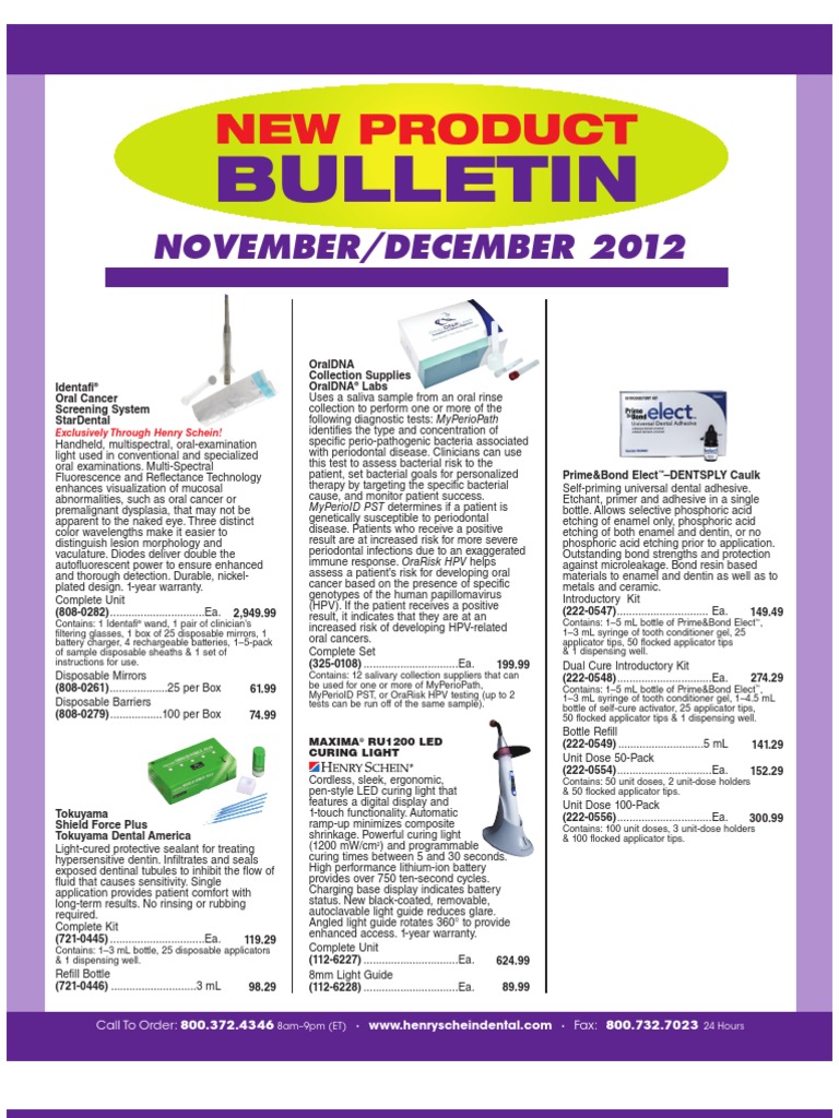 New Dental Products Bulletin Cancer Dentistry