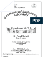 Water Content of Soil