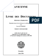 Avicenne, "Livre des Discussions". Mubâḥatha I