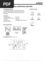 Dual Operational Amplifier: General Description Package Outline