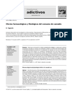 Efectos farmacológicos y ﬁsiológicos del consumo de cannabis.