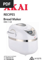 Xbm1128+Bread+Maker+Akai Recipes