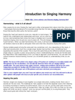 Introduction To Singing Harmony