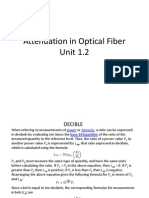 attenuation in optical fiber