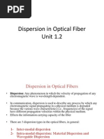 dispersion in optical fiber