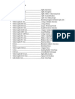 Bloomberg Cheat Sheet