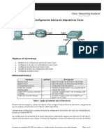 Laboratorio Configurar Router y Swicth