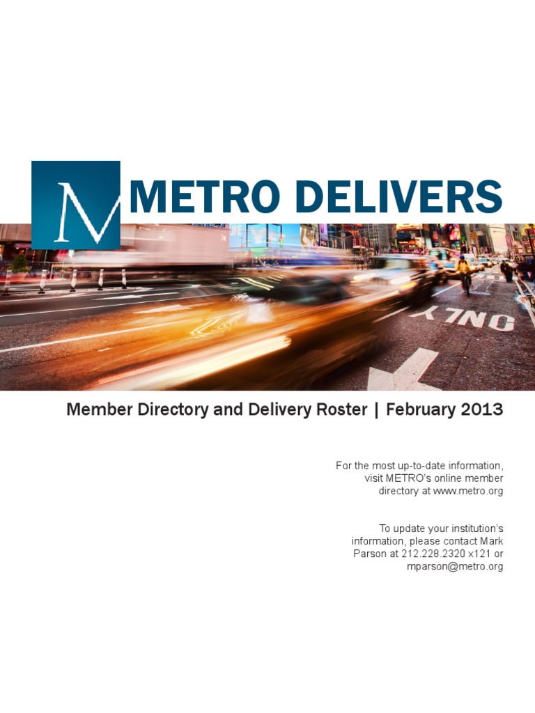 METRO Member Directory 2013 | PDF