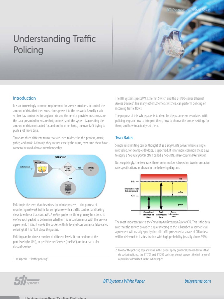 Understanding Traffic Policing PDF Network Packet Computer Network