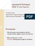 Computational Techniques Computational Techniques: Linear Equations Linear Equations Linear Equations Linear Equations