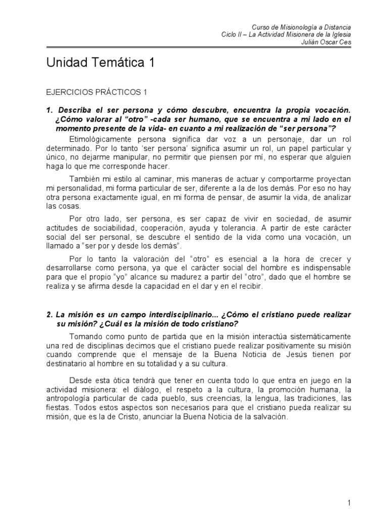 Actividad Misionera en la Iglesia | PDF | Misionero | Iglesia Católica