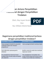 Perbezaan Antara Penyelidikan Tradisional Dengan Penyelidikan Tindakan