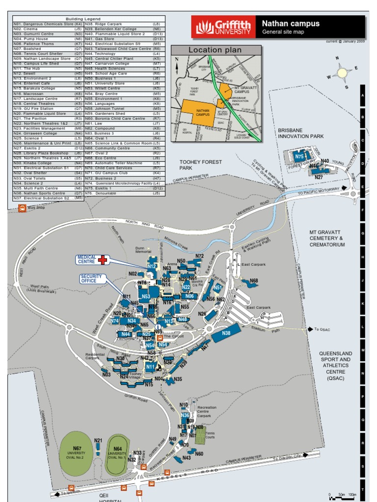 Nathan Campus Map Overview | PDF | Sports & Recreation