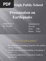 Dayal Singh Public School Presentation on Earthquakes