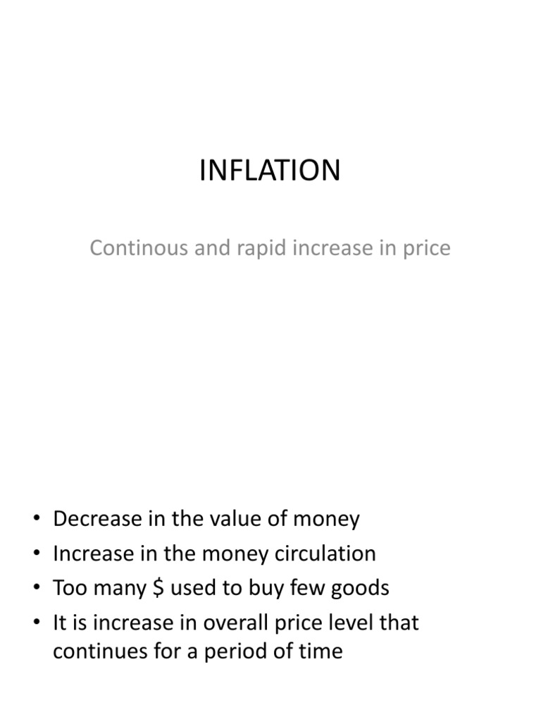 Inflation: Continous and Rapid Increase in Price | PDF | Business