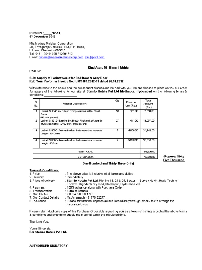 Draft PO | PDF