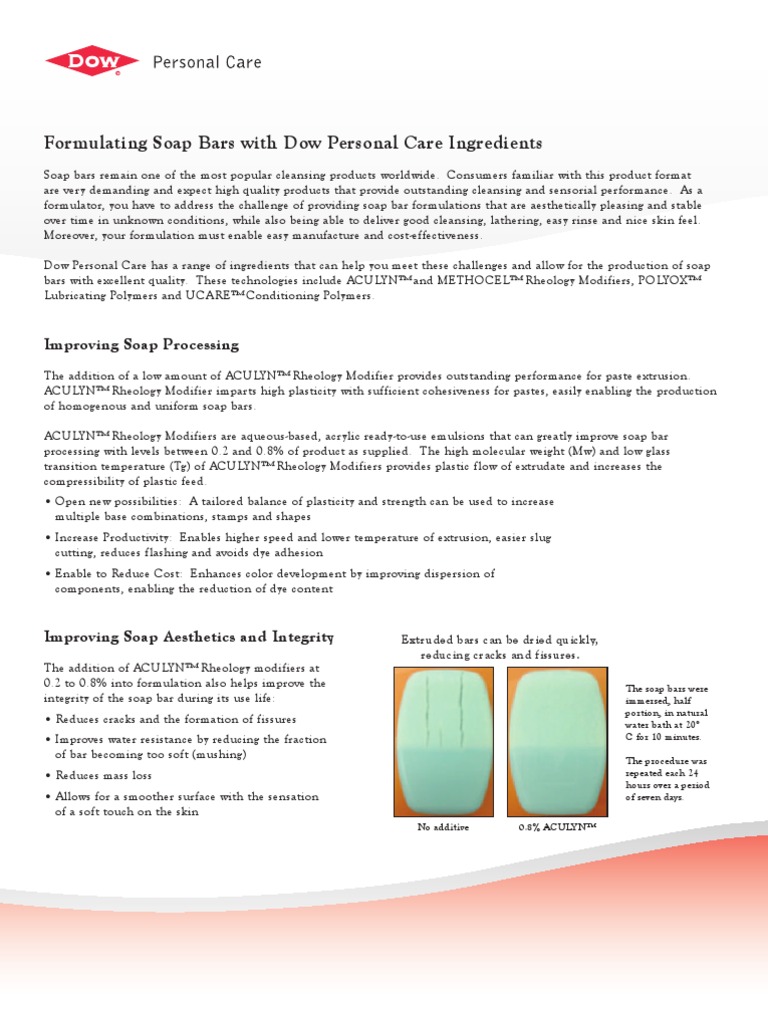 formulation of soap Rheology Soap