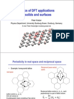 Basics of DFT applications
to solids and surfaces