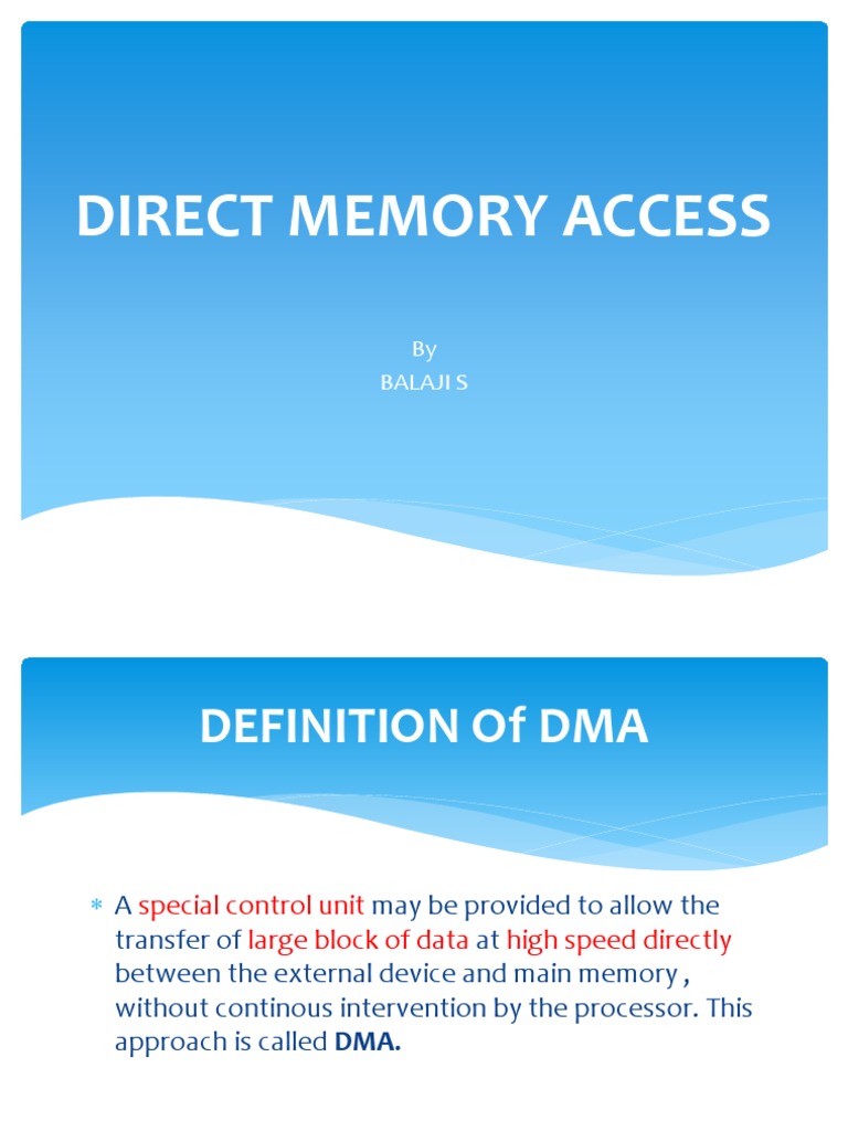 Understanding Direct Memory Access (DMA) | PDF